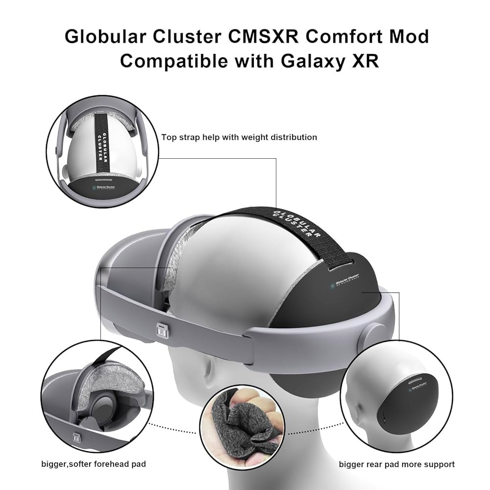 Globular Cluster CMGXR 갤럭시 XR 호환 이마 후면 쿠션 스트랩 패드 세트 - 상세 이미지 2