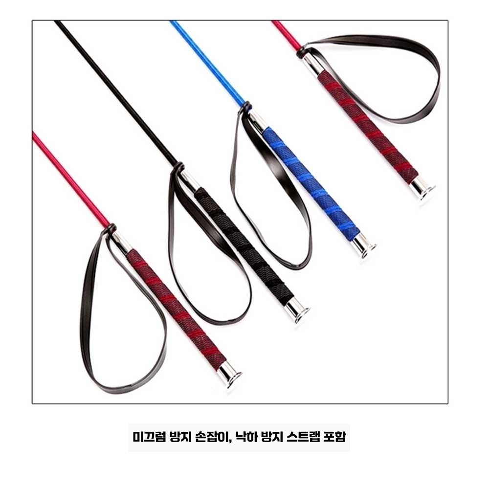 초경량 승마채찍 미끄럼방지 말채찍 장애물 연습 핸들 블랙 - 상세 이미지 4