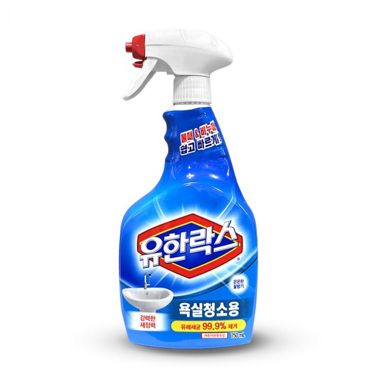 유한락스 욕실 화장실 청소용 세정제 750ml 세면대 변기 욕조 타일 세제 청소용품 - 상품 이미지