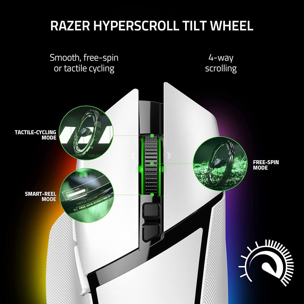 Razer 바실리스크 V3 프로 게이밍 무선 마우스 화이트 - 상세 이미지 2