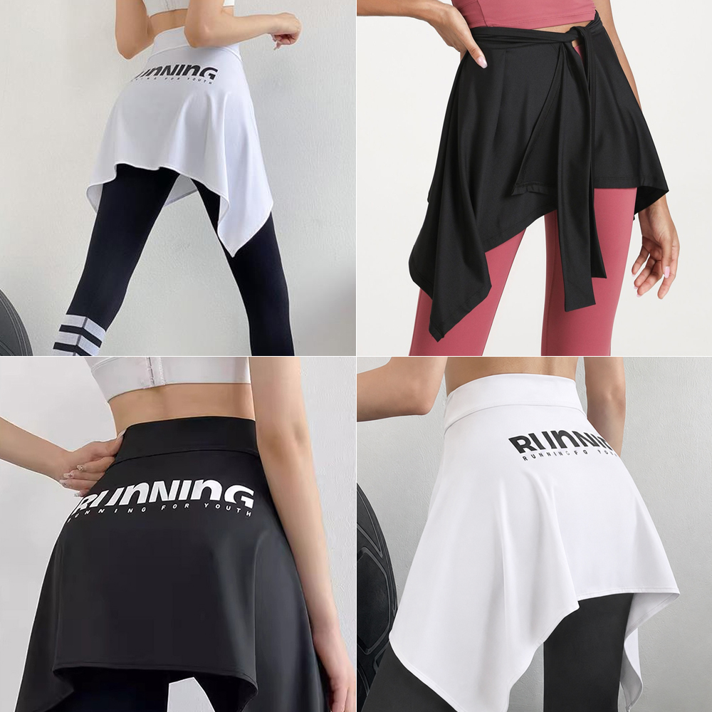 러닝 힙커버 Y존 덧치마 요가 헬스 필라테스 커버업 엉덩이 레깅스 가리개 랩스커트 운동 의류 - 상세 이미지 3