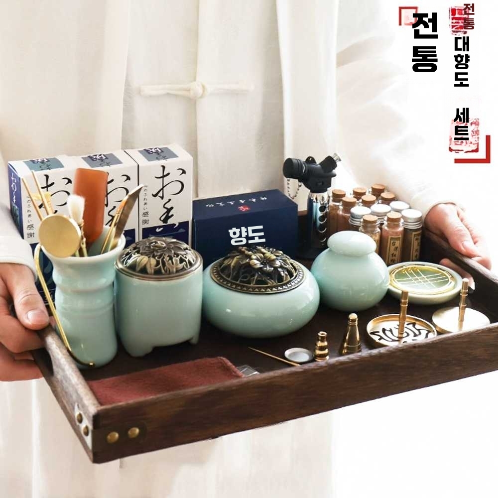 향로 세트 가루향 제사 침향 가정용 중국 촛대 제기 A-49종 세트(구성품 사진참조) - 상세 이미지 3