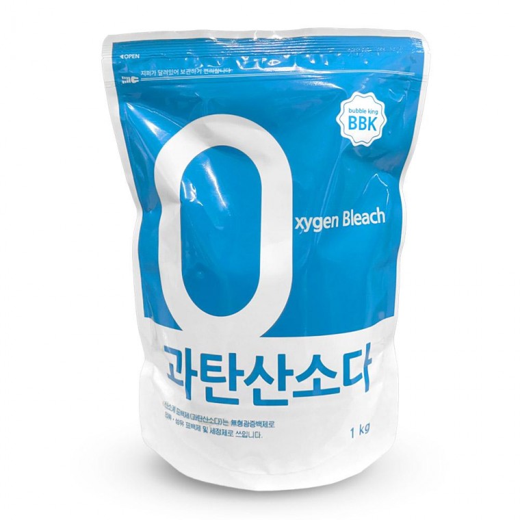 버블킹 과탄산소다 1kg 표백제 흰옷 세탁 가루 얼룩 제거 청소 세제 찌든때 대용량 생활 용품 - 상품 이미지