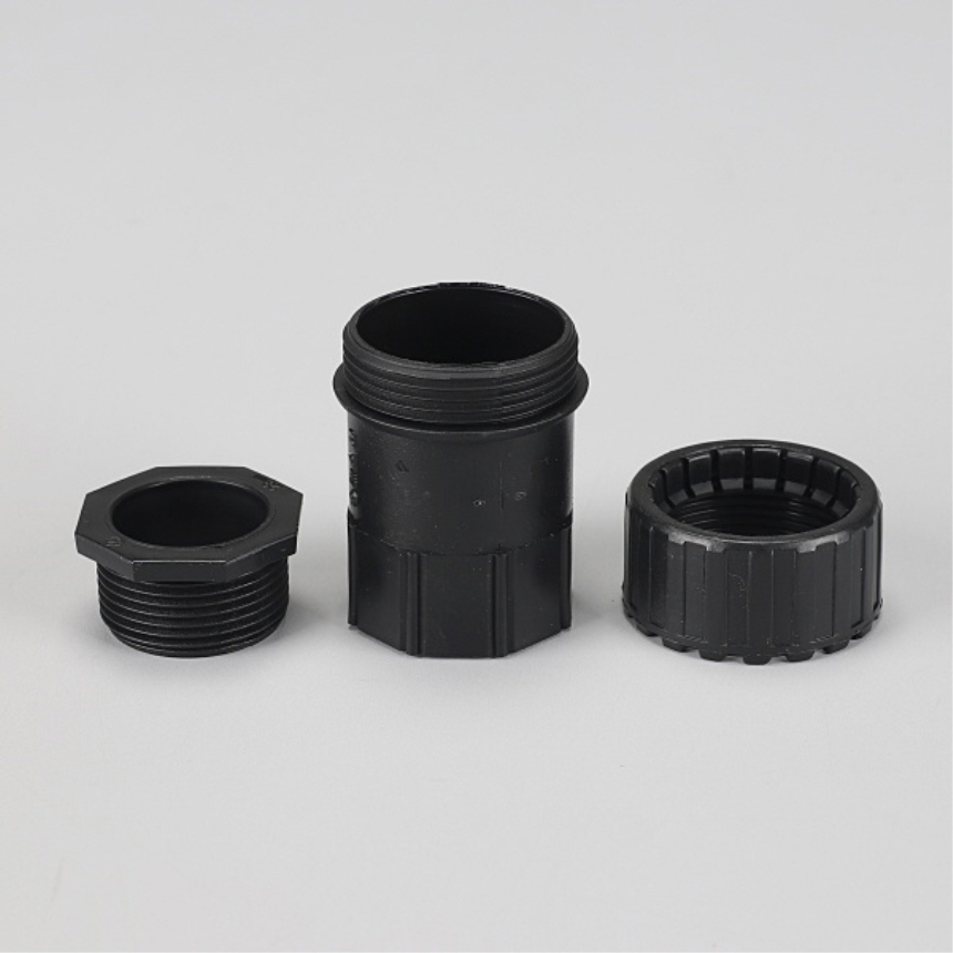 CD 파이프 콘넥타 전선관 전기공사 배관 박스 연결 커넥터 28mm 흑색 1봉 10개 - 상세 이미지 4