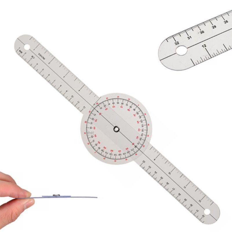 투명 각도계 각도기 관절측정 눈금자 물리치료 측정기 6인치 16x6.3cm - 상세 이미지 4