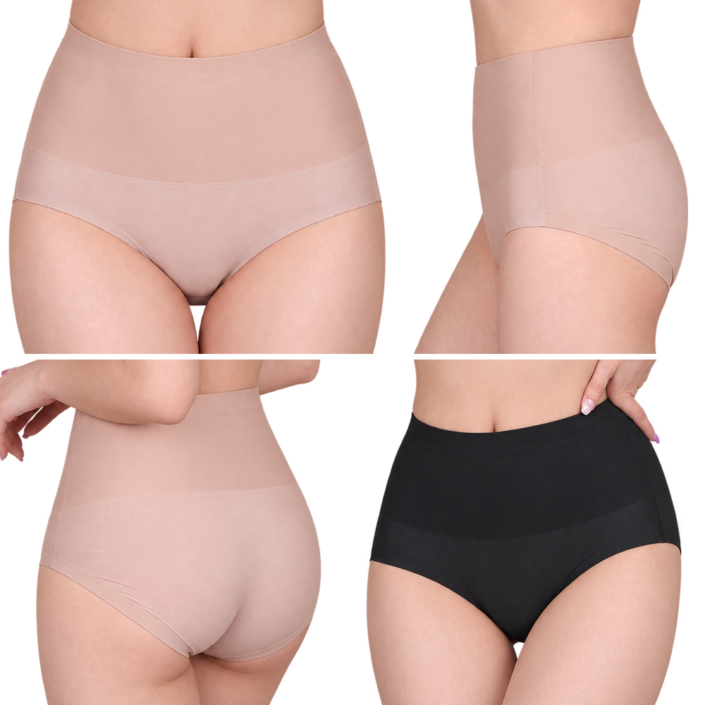 이드로 국내생산 여성 하이웨스트 허리 복부 보정 배거들 무봉제 햄라인 삼각 팬티 - 상품 이미지