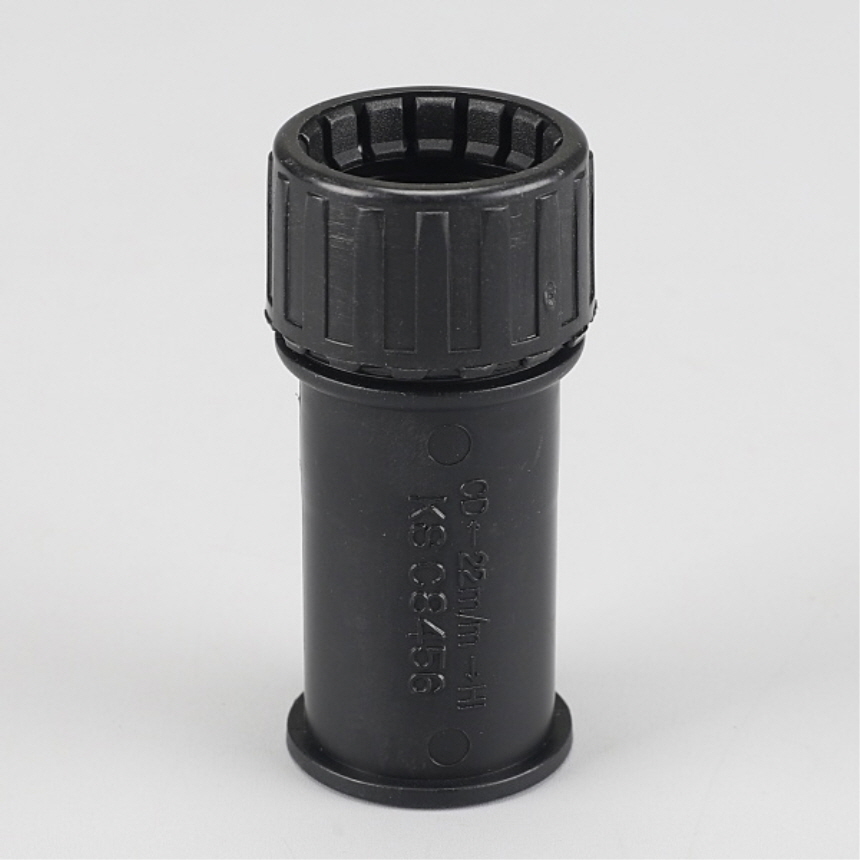 난연 CD 파이프 전선관 이종 연결 카프링 전기공사 배관부속 22mm 흑색 1봉 10개 - 상세 이미지 4