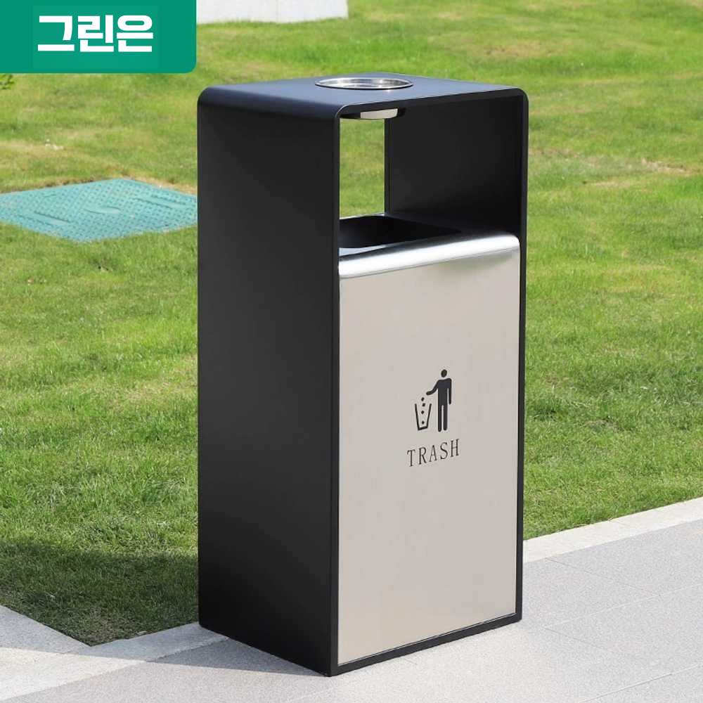 야외 대형 쓰레기통 놀이공원 테라스 발코니 옥외 A타입(아연 도금) - 상세 이미지 4