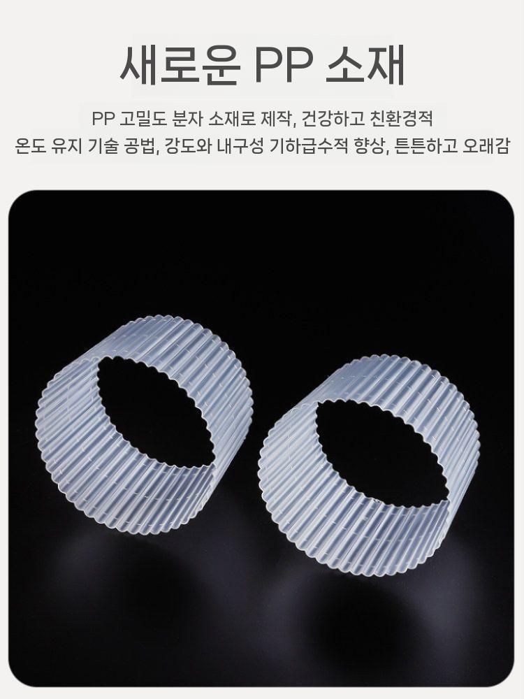 투명 음료 컵홀더 컵슬리브 미끄럼방지 단열 홀더 커피 90-95mm 50개 이미지 6