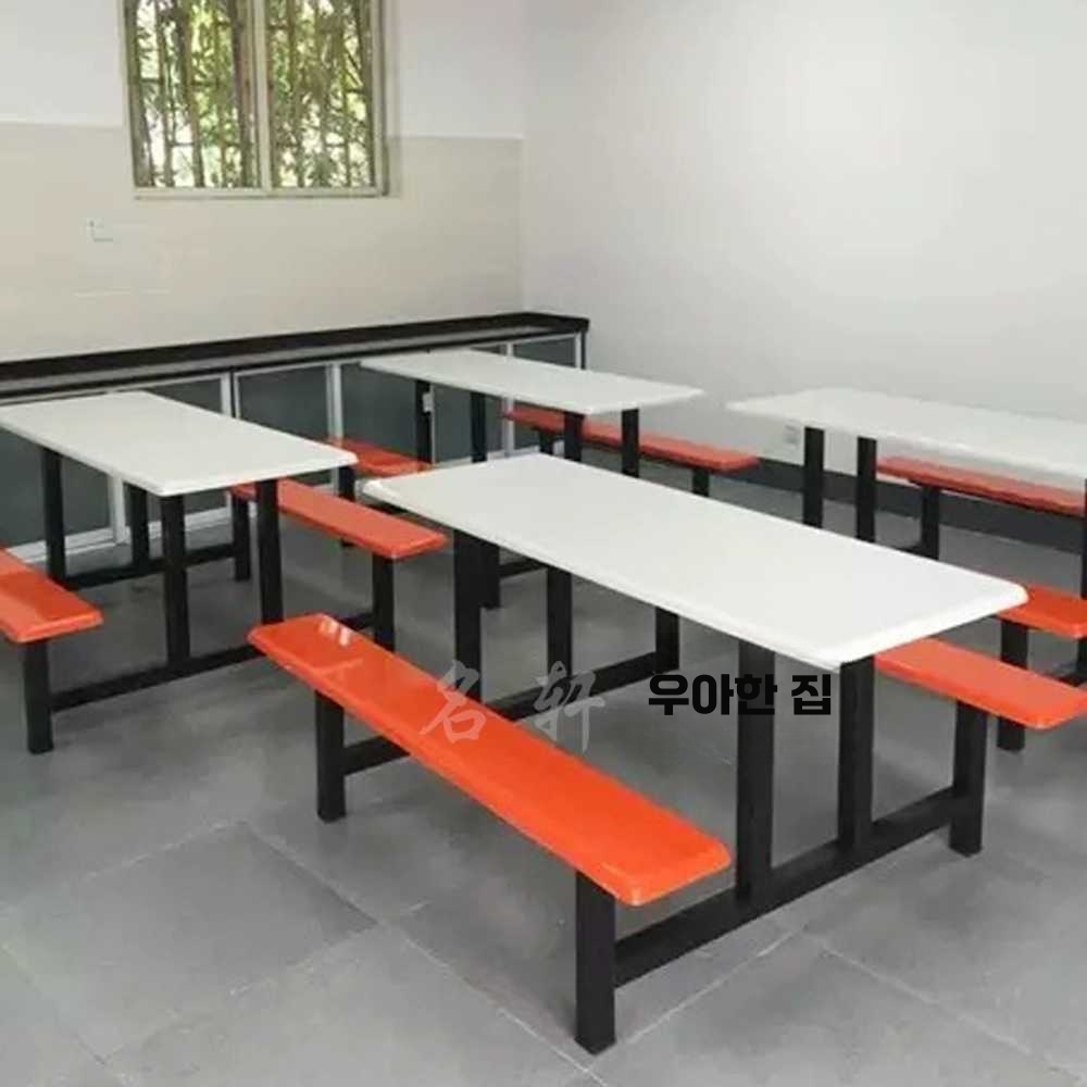 야외 매점 테이블 공장 식탁 사무실 펜션 학교 테라스 4인용 테이블 - 상세 이미지 3