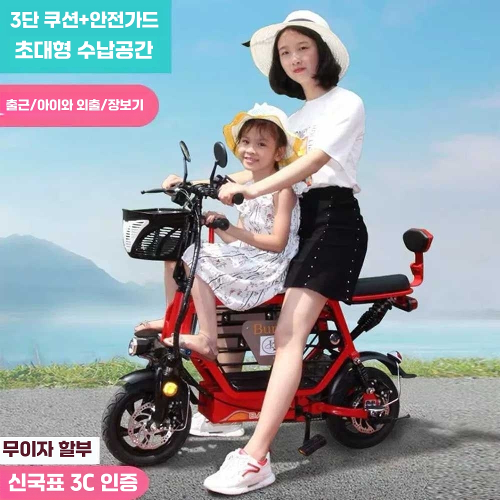 미니펫바이크 전동 반려견 산악 출퇴근 캐리어 장거리 2인승 모델(8ah 배터리) - 상세 이미지 3