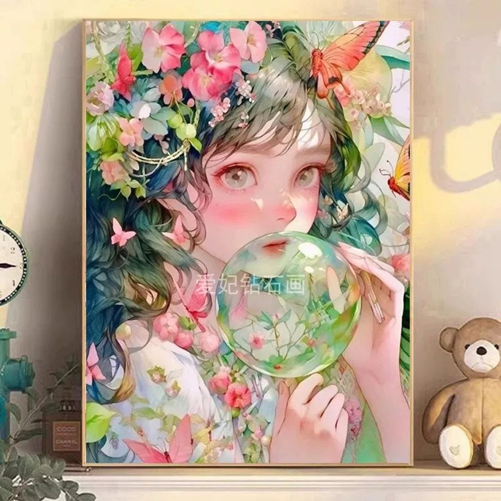 사각비즈 보석십자수 전체부착 DIY키트 기본형 - 상품 이미지