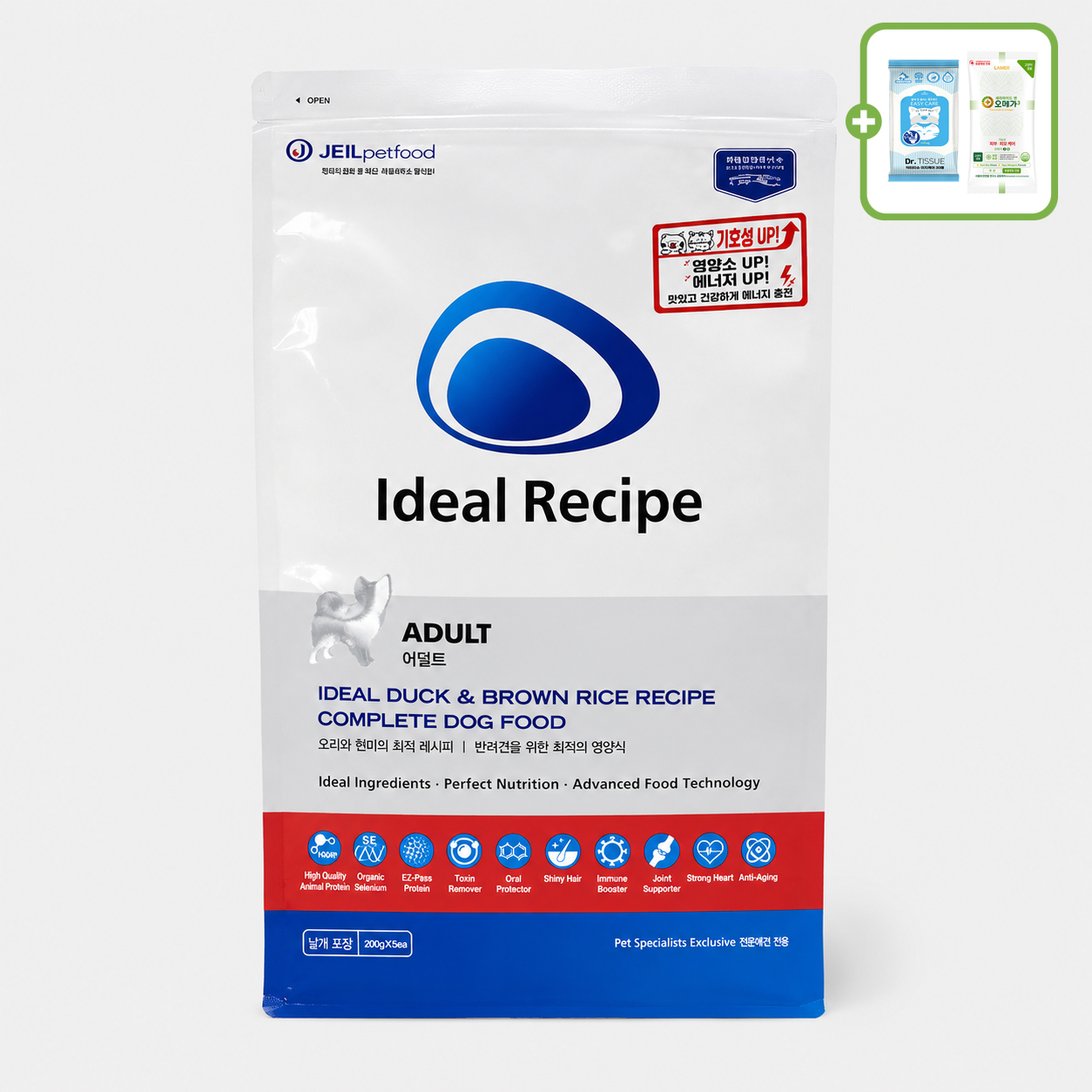 아이디얼레시피 가수분해 피부 건강 강아지사료 어덜트, 3kg, 1개