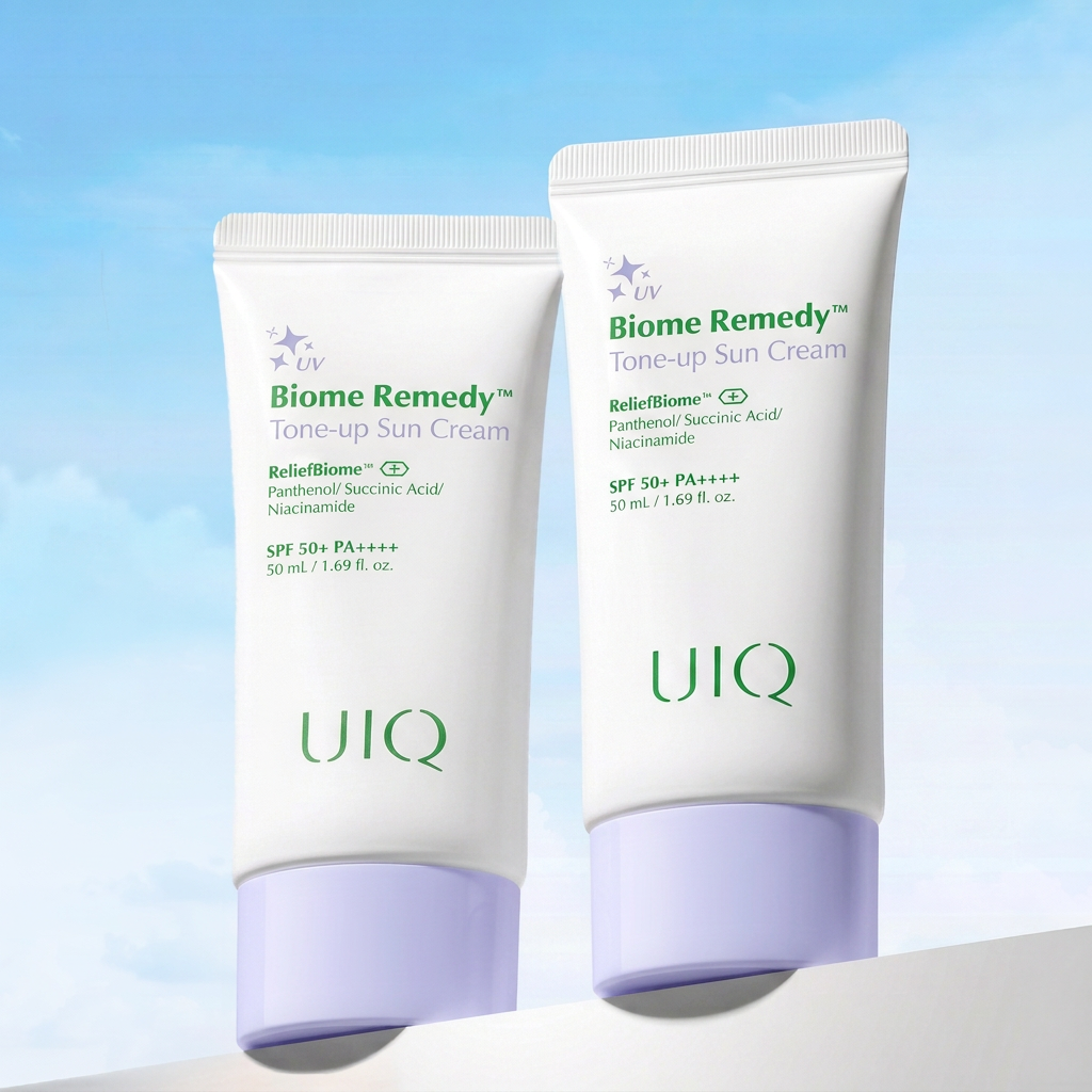 유이크 바이옴 레미디 톤업선크림 보라 50ml, 2개 상품 이미지