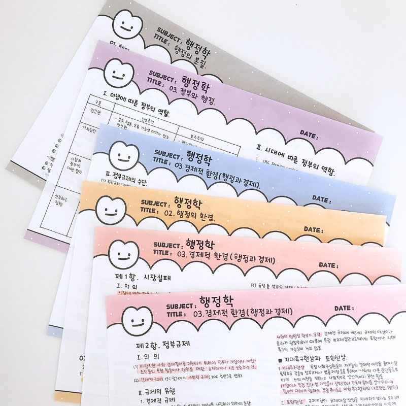 치이즈샵 떡메모지 B5 피식버블 모눈 가로형 노트 캐릭터 예쁜 메모지 공시생 그리드 메모장 - 상세 이미지 4