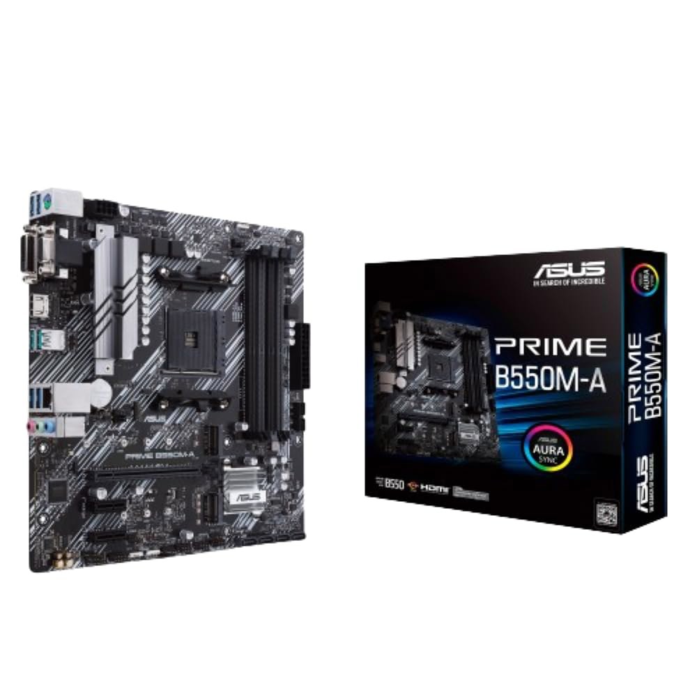 PCIe 4.0, WiFi 6, ECC 메모리, HDMI 2.1, RGB 헤더가 포함된 ASUS Prime B550M-A II AMD 마이크로 ATX 마더보드 - 상품 이미지