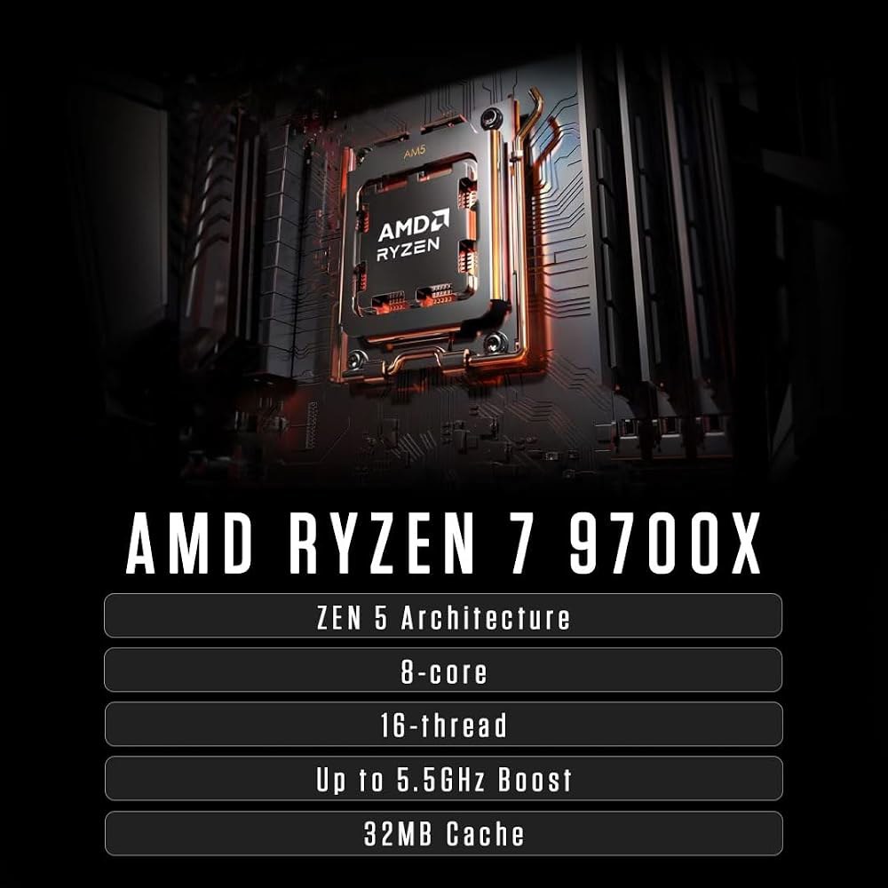 ZOTAC MEK 게이밍 PC 데스크탑, NVIDIA GeForce RTX 5070 12GB GDDR7, AMD Ryzen 7 9700X 최대 5.5GHz, 32GB DDR5, - 상세 이미지 3