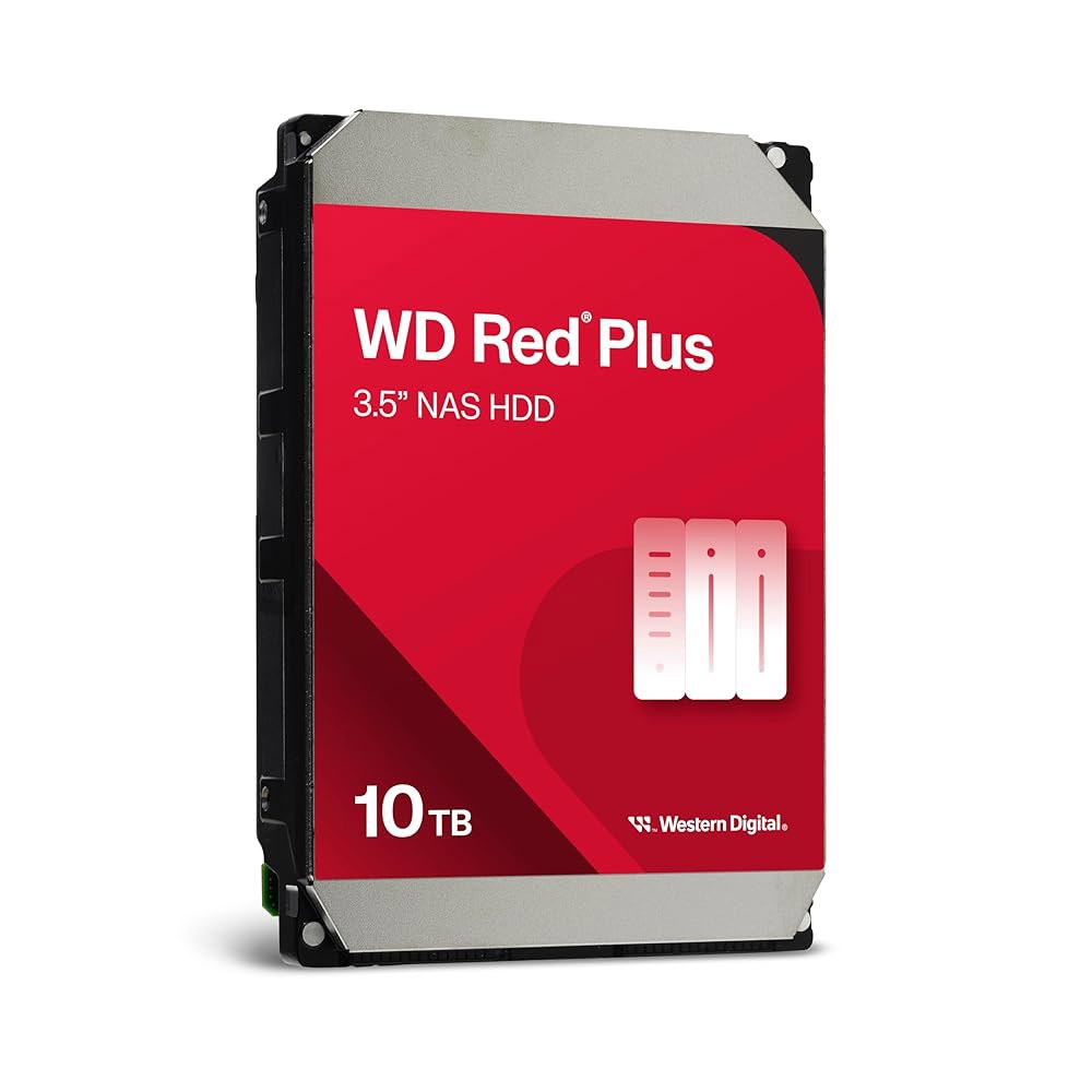 웨스턴 디지털 10TB WD 레드 플러스 NAS 내장 하드 드라이브 HDD - 7200RPM, SATA 6GB/s, CMR, 512MB 캐시, 3.5인치 WD100EFGX - 상세 이미지 2