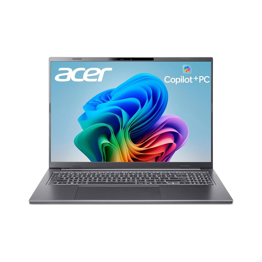Acer Aspire 16 AI Copilot+ PC 16인치 WUXGA 120Hz 100 sRGB 디스플레이 스냅드래곤 X NPU 45개의 탑 - GPU 최대 1.7 TFLOPs 상품 이미지