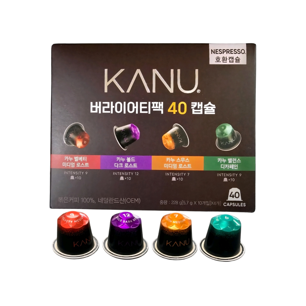 카누 네스프레소 호환캡슐 버라이어티팩 40캡슐 228g x1개 - 상품 이미지