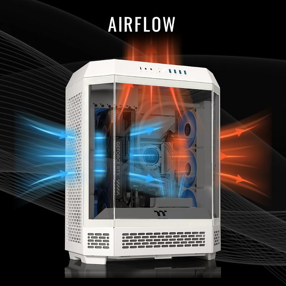 써멀테이크 리액터 9580S 게이밍 데스크톱(AMD Ryzen 9 9950X3D, 터프램 32GB DDR5 6400MT/s RGB 메모리, NVIDIA GeForce RTX 508 - 상세 이미지 3