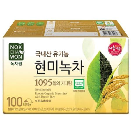 녹차원 국내산 유기농 현미녹차 100티백 x 3개 300티백