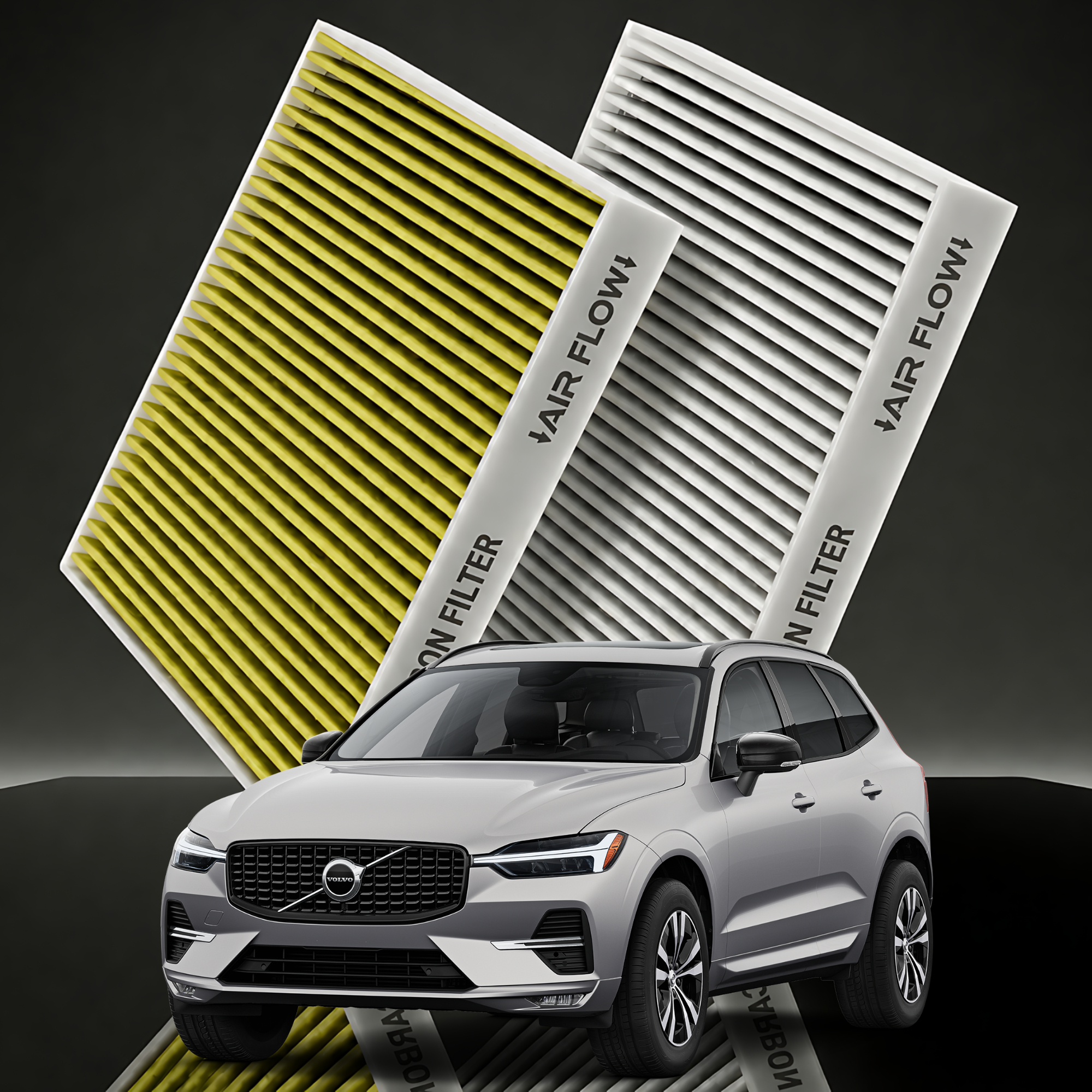 [호환] 1+1 파이널 볼보 XC60 에어컨필터 히터 활성탄 냄새차단 제거 PM 0.3 - 상품 이미지