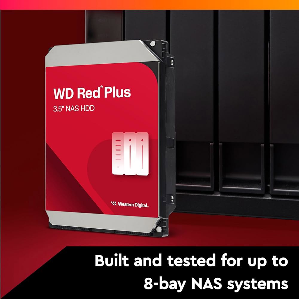 웨스턴 디지털 8TB WD 레드 플러스 NAS 내장 하드 드라이브 HDD - 5640 RPM, SATA 6Gb/s, CMR, 256MB 캐시, 3.5인치 WD80EPX - 상세 이미지 3
