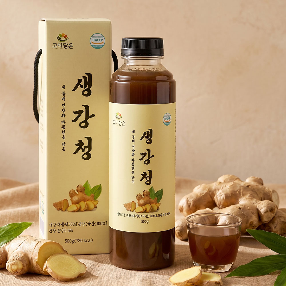 고이담은 국내산 100% 생강청 착즙청 생강차 500g, 1개 - 상세 이미지 3