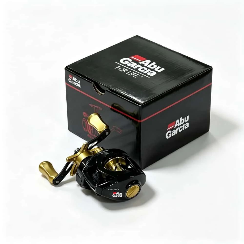 ABU GARCIA 베이트캐스팅 릴 고속비 스무스 바닷물 민물용 블랙 골드 왼손 - 상세 이미지 4