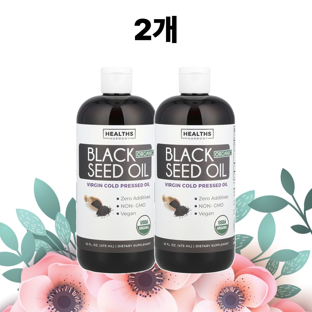 헬스하모니 블랙씨드오일 블랙커민 액상 473ml, 2개 - 상품 이미지