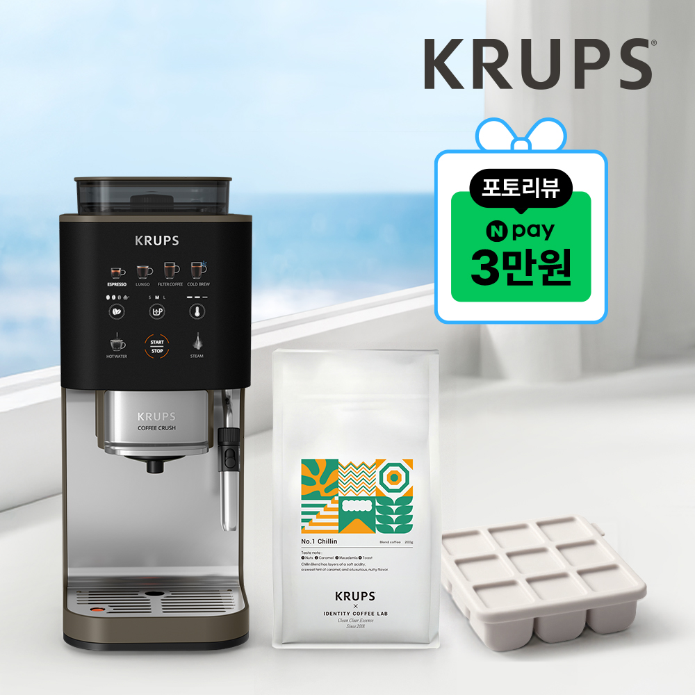 [Npay3만원] KRUPS 크룹스 초슬림 전자동 커피머신 커피크러쉬 라이어니스 SA403BK0 가정용 에스프레소 머신 홈카페 라떼 제품 이미지