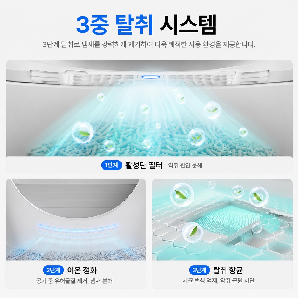 스마트 고양이화장실 전자동 특대형 냄새방지 자동청소 - 상세 이미지 4