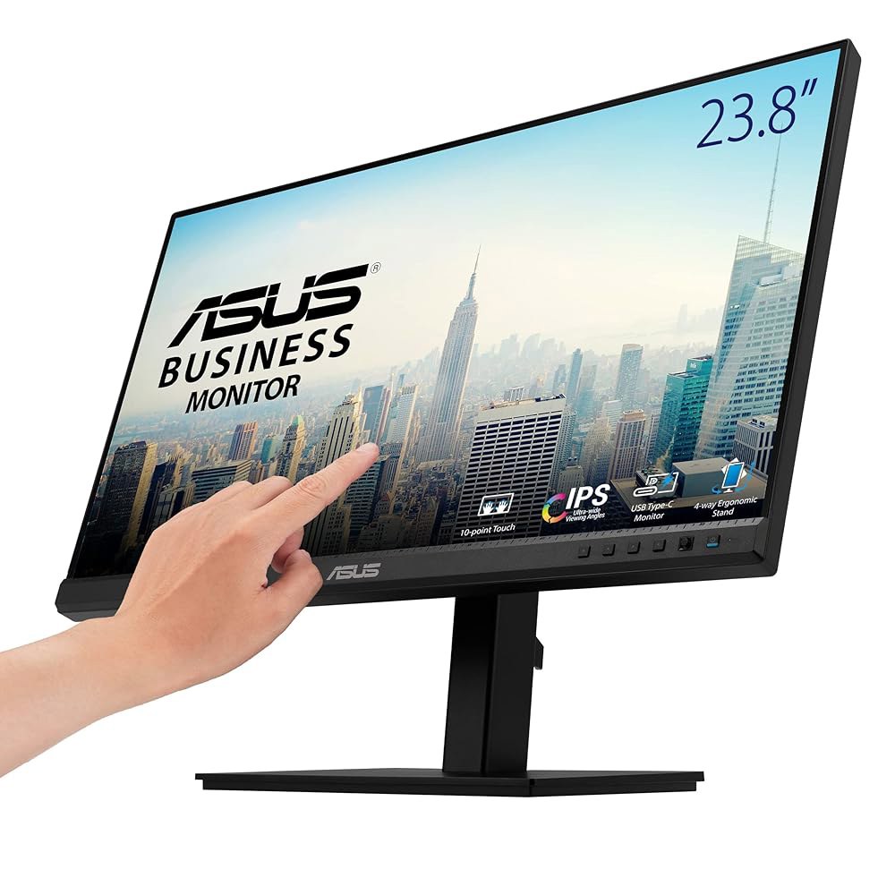ASUS 24인치 1080P 멀티터치 모니터(BE24ECSBT) - 풀 HD, IPS, 10포인트 터치, 아이 케어, 전원 공급이 가능한 USB-C, HDMI, 디스플레이포트 데이 - 상품 이미지