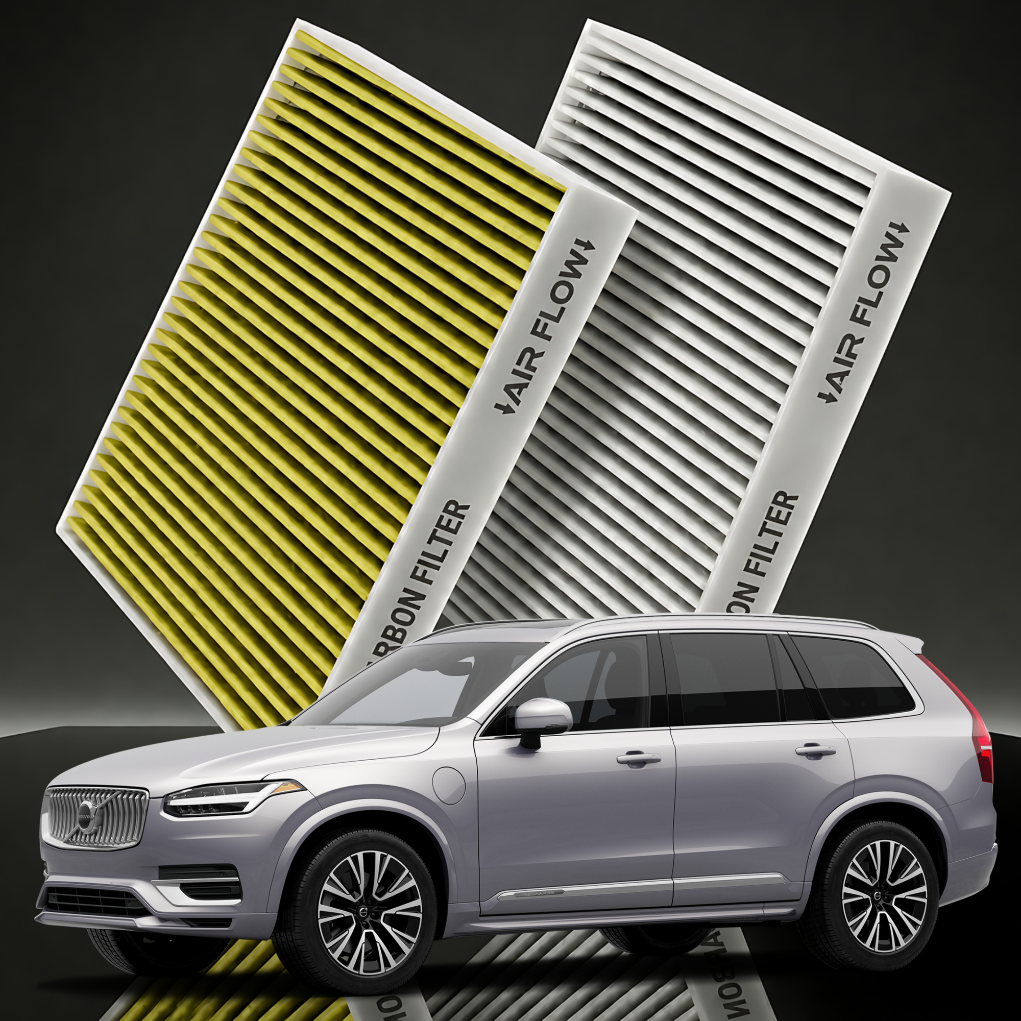 [호환] 1+1 파이널 볼보 XC90 에어컨필터 히터 활성탄 냄새차단 제거 PM 0.3 - 상품 이미지
