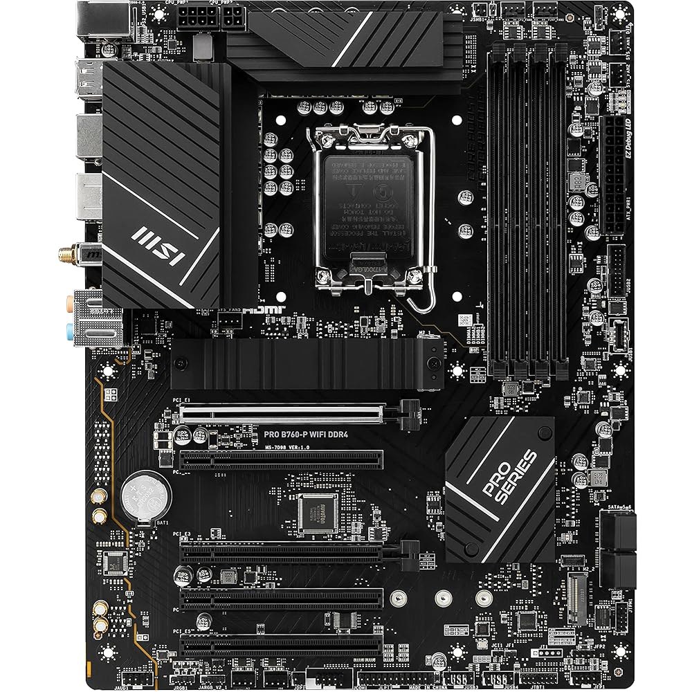 MSI PRO B760-P WiFi DDR4 Pro 시리즈 마더보드 - 12세대/13세대/14세대 인텔 프로세서, LGA 1700, DDR4, PCIe 4.0, M.2, 2.5Gb - 상세 이미지 2
