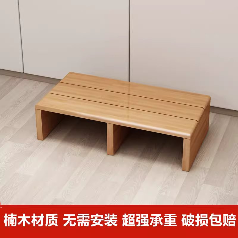나무 발판 원목 디딤대 계단 싱크대 키높이 발받침대 40x30x11 - 상세 이미지 4