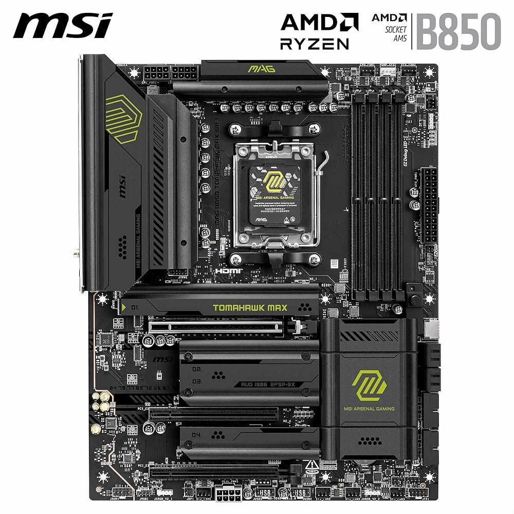 MSI MAG B850 토마호크 MAX WiFi 마더보드, ATX - AMD Ryzen 9000/8000/7000 프로세서, AM5-80A SPS VRM, DDR5 메모리 부스트 - 상세 이미지 2