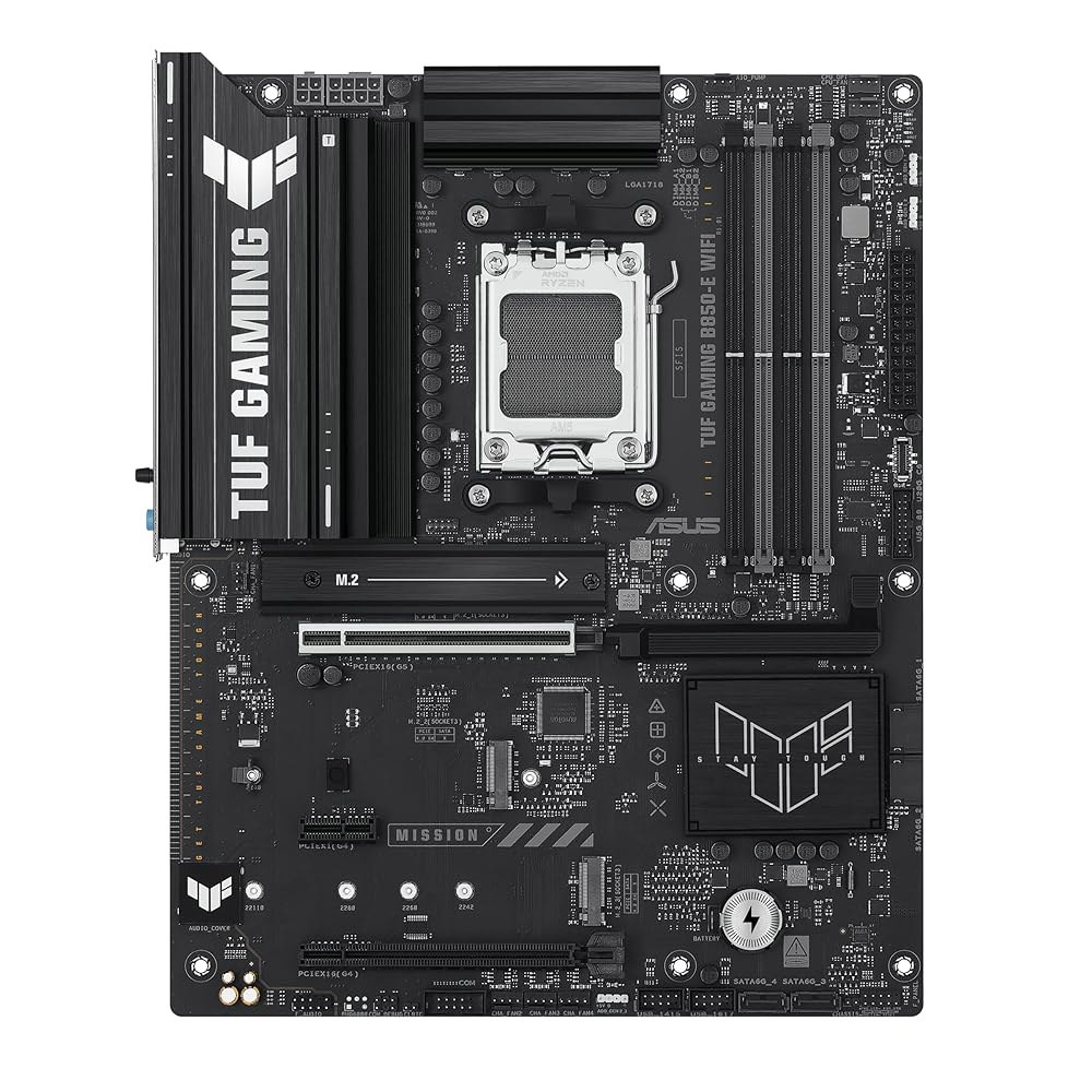 ASUS TUF 게이밍 B850-E 와이파이 AMD AM5 B850 ATX 마더보드, DDR5, PCIe 5.0 준비 완료, M.2 슬롯 x3, Wi-Fi 6E, 2.5Gb 이더넷 - 상세 이미지 2