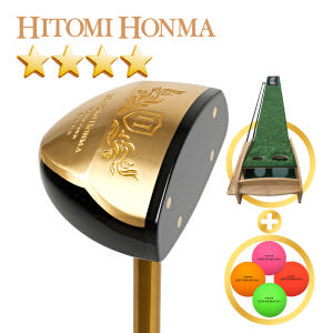 [2026년형] 협회공인인증 히토미혼마 4스타 파크골프채 ROYAL GOLD+퍼팅연습기+볼4구