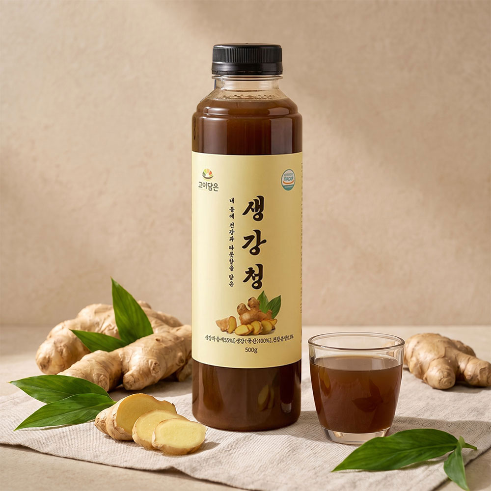 고이담은 국내산 100% 생강청 착즙청 생강차 500g, 1개 - 상세 이미지 4