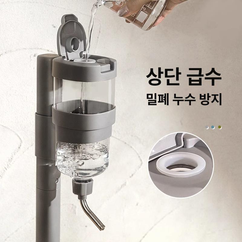 반려동물 자동 급수기 물그릇 식기 걸이형 그레이(세라믹) - 상세 이미지 3