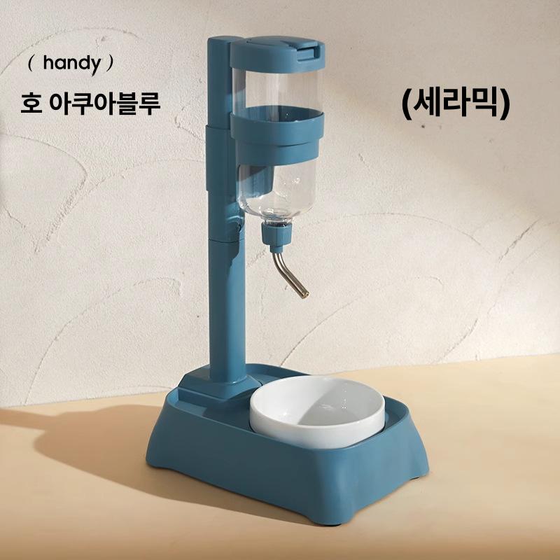 반려동물 자동 급수기 물그릇 식기 걸이형 그레이(세라믹) 이미지 7