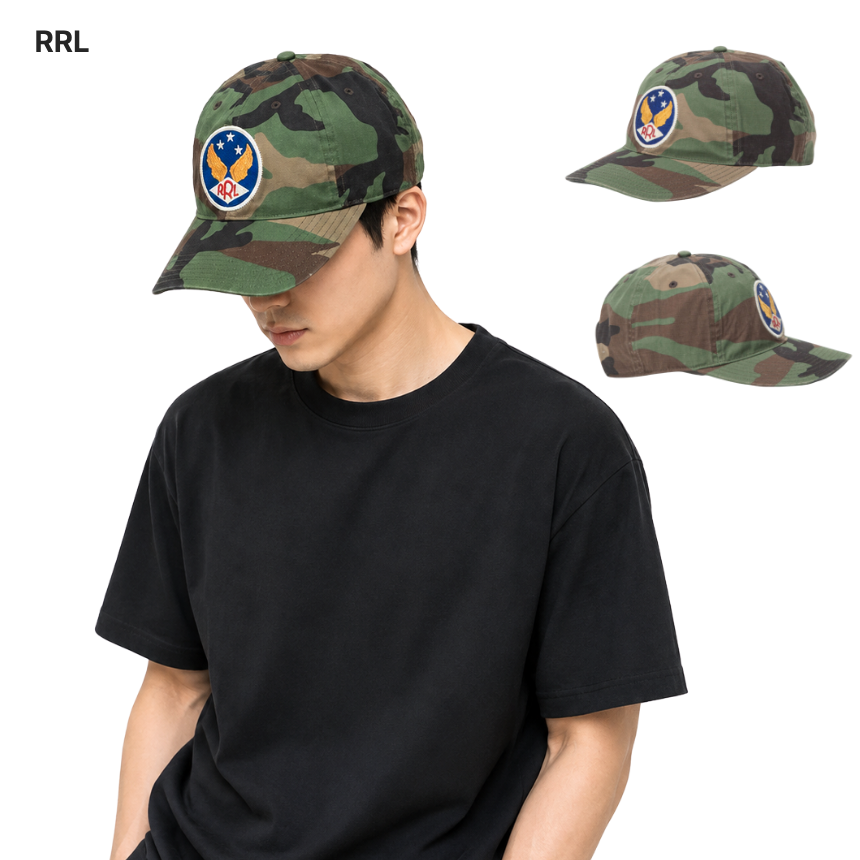 더블알엘 모자 가먼트 다이드 트윌 볼캡 RRL 폴로 랄프로렌 카모 - 상품 이미지