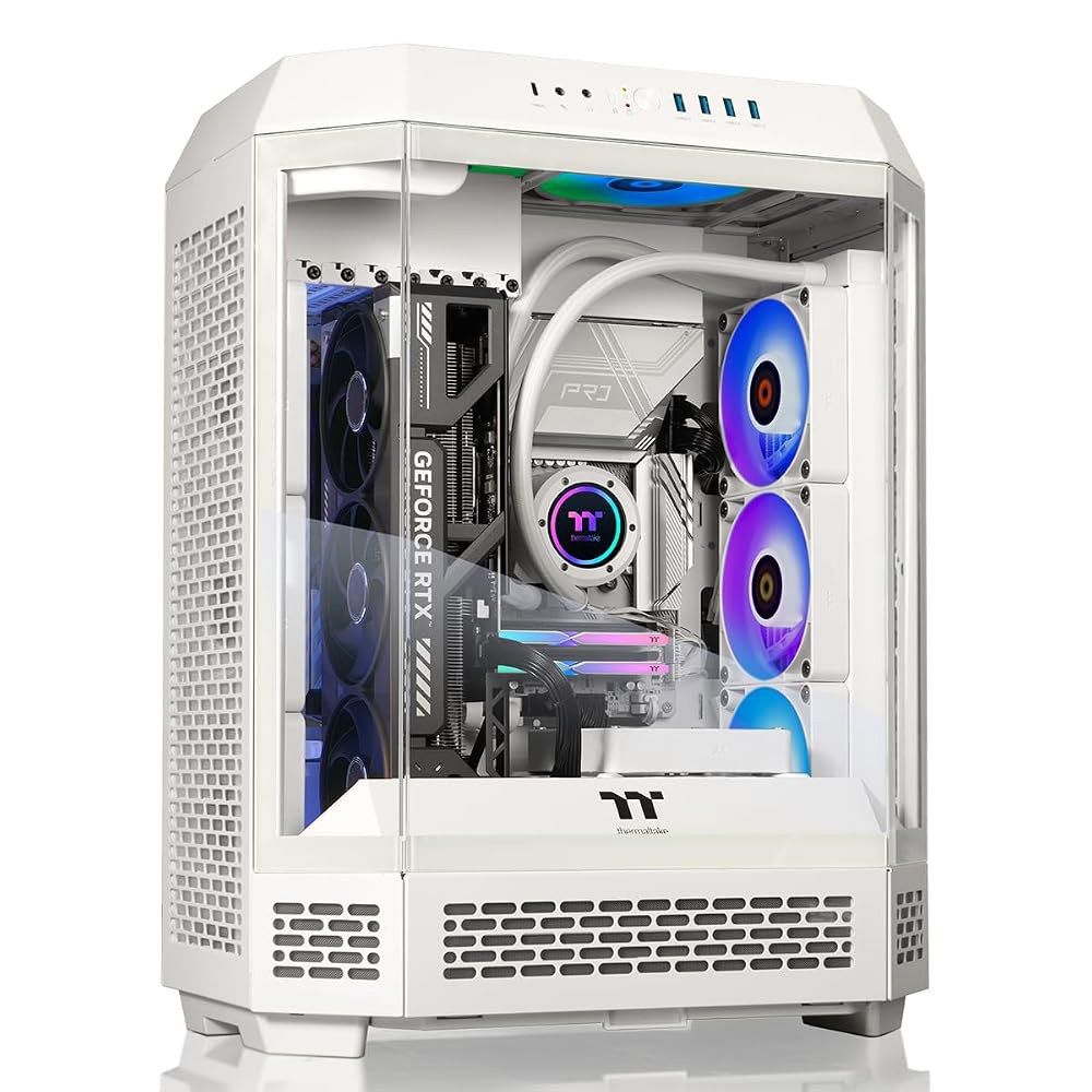 써멀테이크 리액터 9580S 게이밍 데스크톱(AMD Ryzen 9 9950X3D, 터프램 32GB DDR5 6400MT/s RGB 메모리, NVIDIA GeForce RTX 508 - 상품 이미지