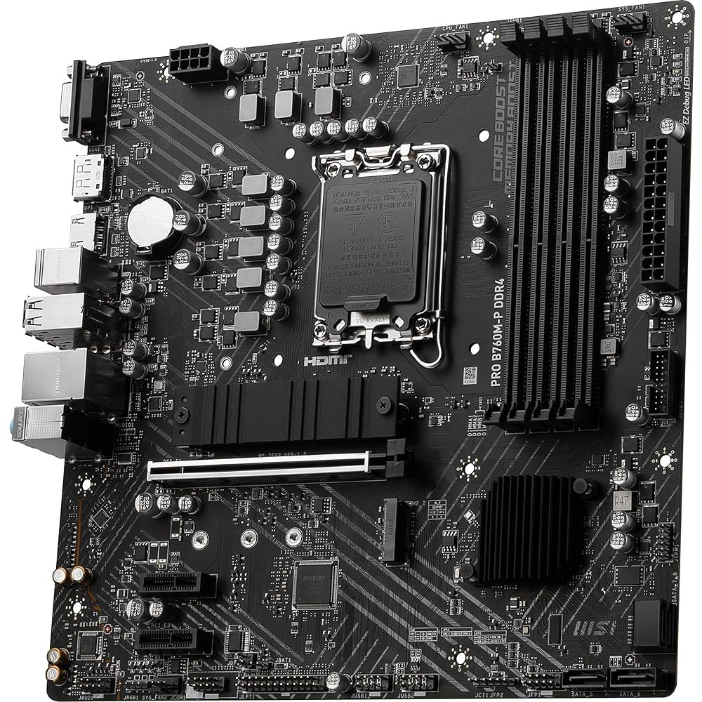 MSI PRO B760M-P DDR4 Pro Series 마더보드(12/13/14세대 인텔 프로세서, LGA 1700, DDR4, PCIe 4.0, M.2, USB 3.2 2세대, - 상세 이미지 3