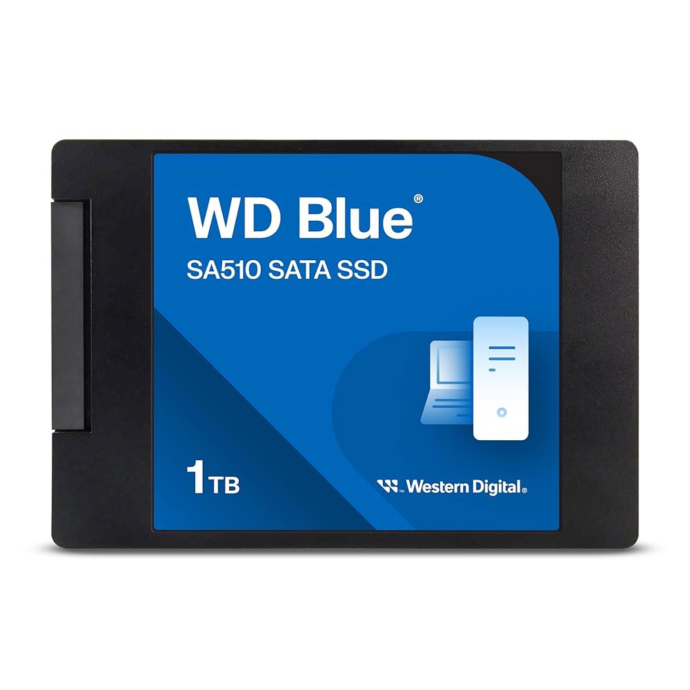 웨스턴 디지털 1TB WD 블루 SA510 SATA 내부 솔리드 스테이트 드라이브 SSD - III 6Gb/s, 2.5 /7mm, 최대 560MB/s WDS100T3B0A - 상품 이미지