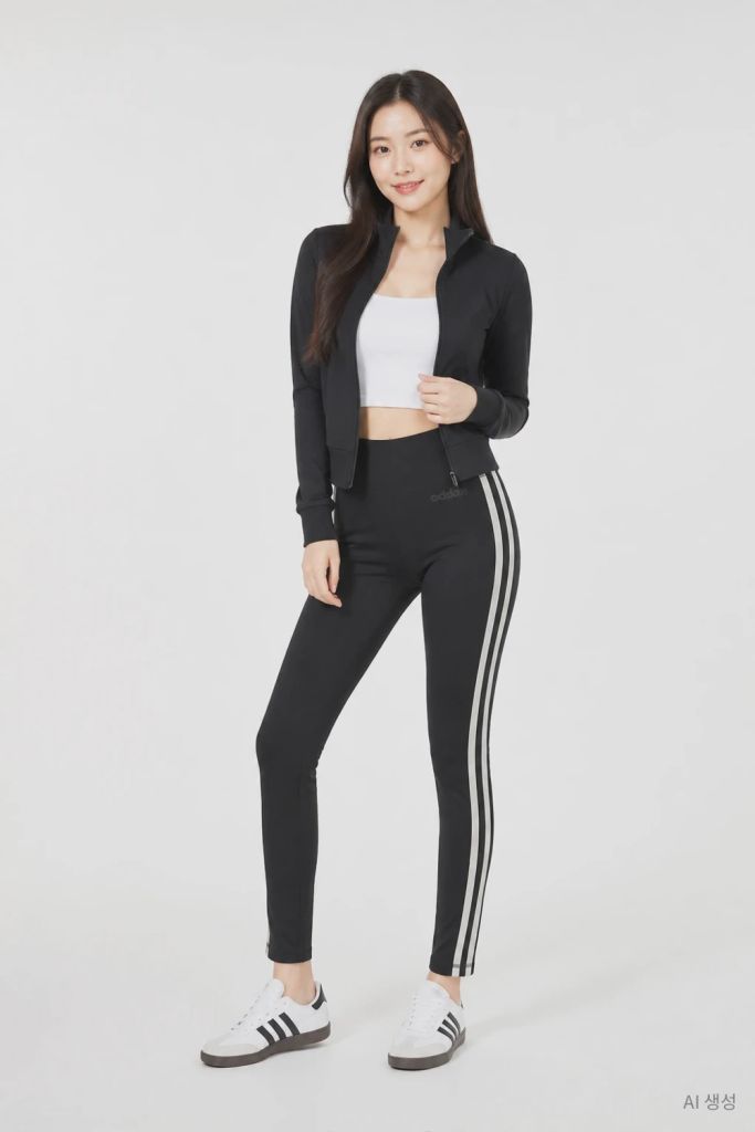아디다스 블랙 여자 XS 레깅스 O1182 - 상품 이미지