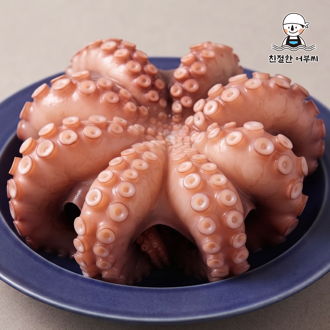 자숙 문어 돌문어 숙회 냉동 자연산 손질 1미 수산물이력제 친절한어부씨 1.2kg, 1개 - 상품 이미지
