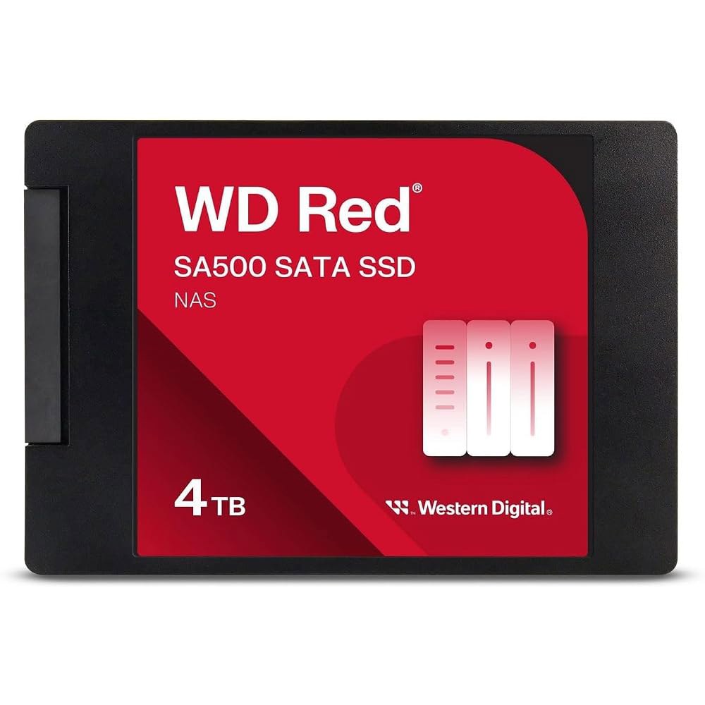 웨스턴 디지털 4TB WD 레드 SA500 NAS 3D NAND 내장 SSD 솔리드 스테이트 드라이브 - SATA III 6Gb/s, 2.5 /7mm, 최대 560MB/s WDS4 - 상품 이미지